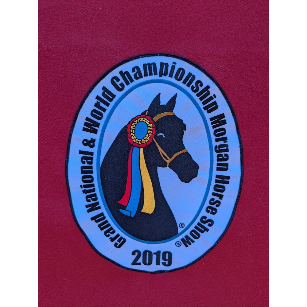2019 Morgan Horse Show World Championsip Fleece Award Cooler 84x90 Red -Jacks